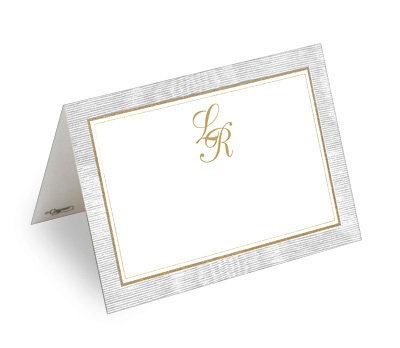 Silver Moire Printed Place Cards